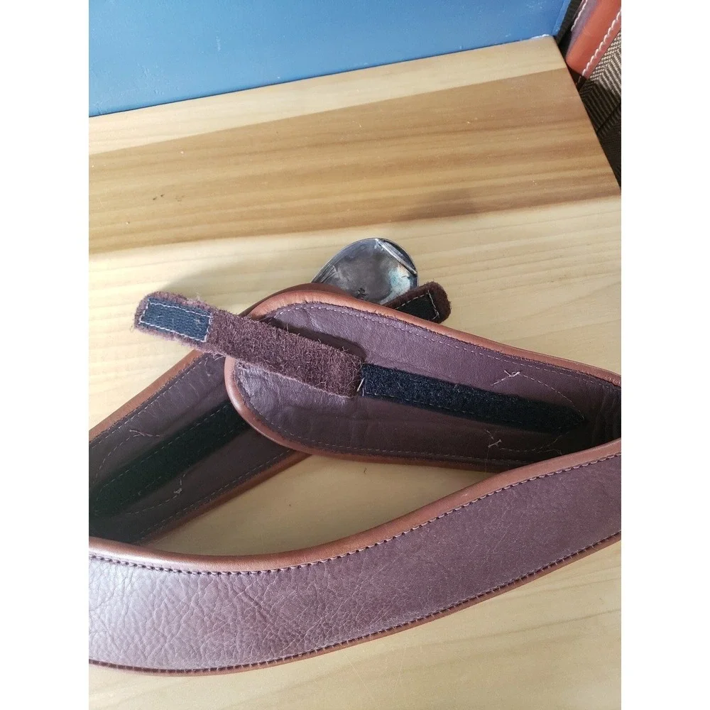 Vintage‎ Dee Morris Silver and Turquoise Leather Belt